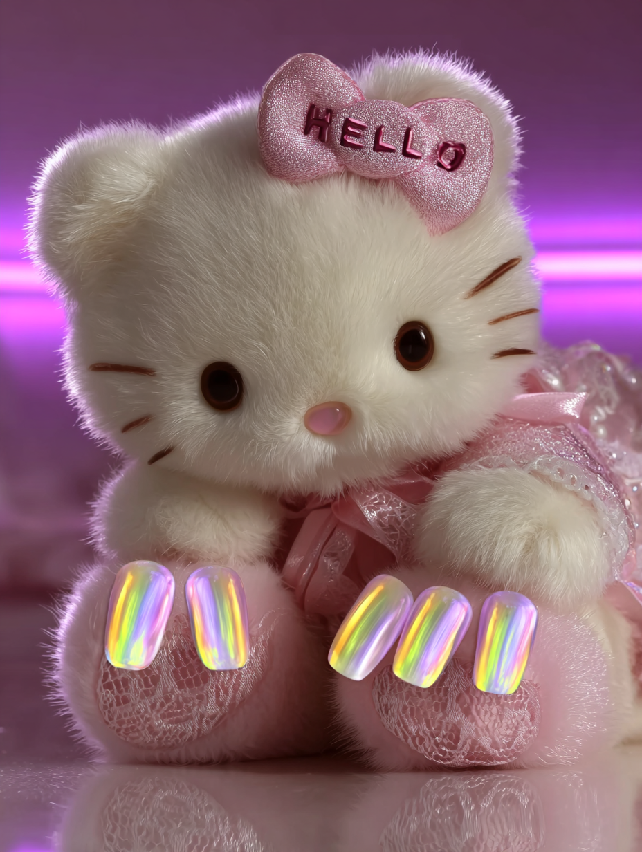 liza elmax KIDS PEDICURE WITH STICKERS HELLOW KITTY chaos a ef a af dad