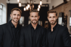 men well groomed young